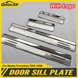 Fit For Honda Crosstour 2011 2012 2013 2014 2015 2016 Stainless Steel Side Door Scuff Plate Door Sill Trim Car accessories 4pcs