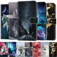 Leather Flip Case For Huawei Honor 9A 9C 8A 8 9 10 20 30 Lite Pro 7X 8X 30S X8 X7 Phone Cover Wallet Painted Book Funda