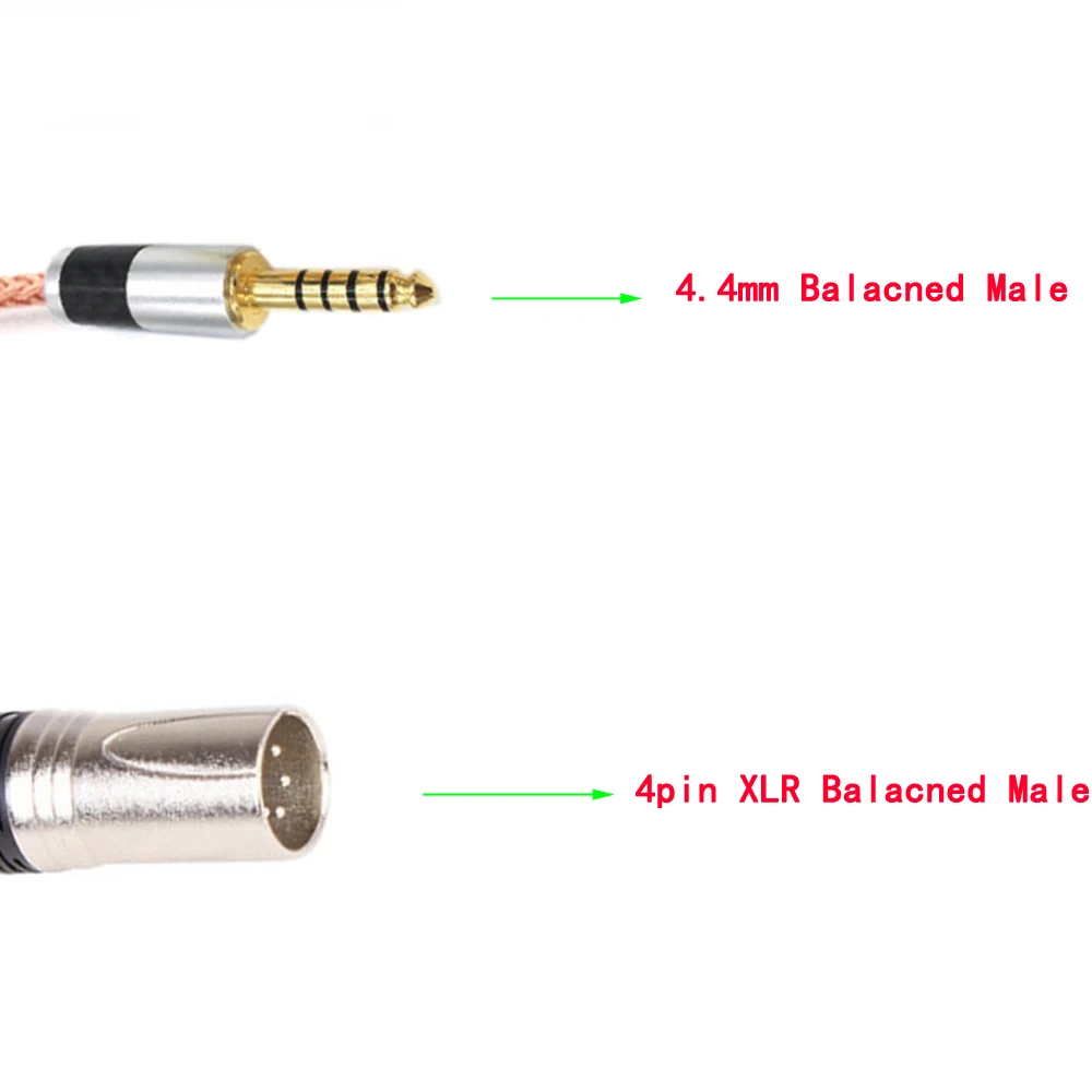 

HIFI Single Crystal Copper 4.4mm Balanced Male to 4pin XLR Balanced Male Audio Adapter Cable 4.4mm to XLR Male to Male