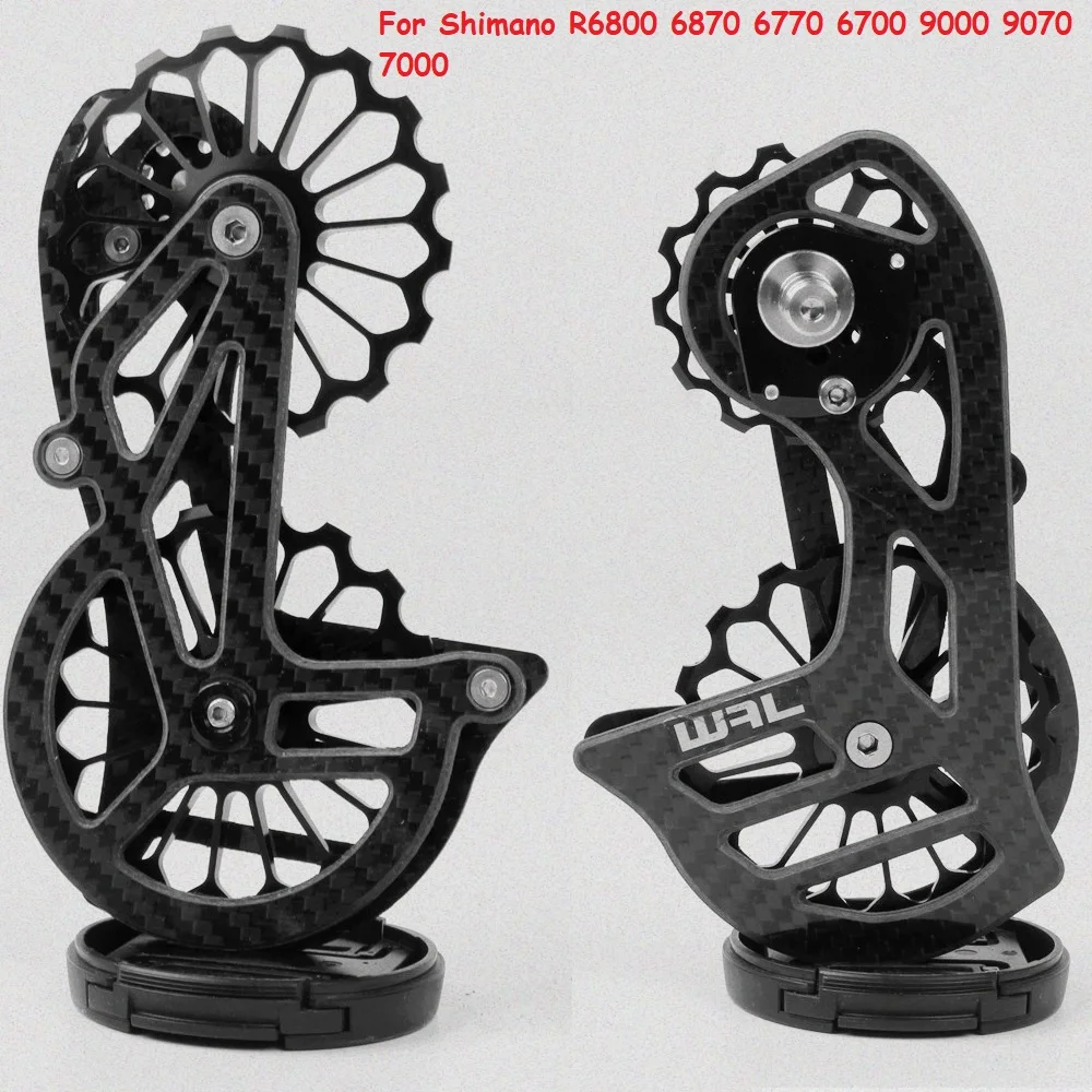 

17T Road Bicycle Carbon Fiber Ceramic Rear Derailleur Jockey Pulley Guide Wheel For Shimano R6800 6870 6770 6700 9000 9070 7000