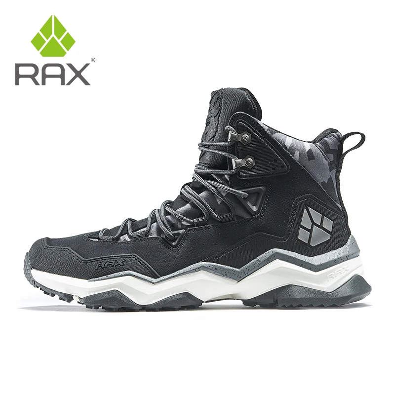 RAX Men Hiking Shoes winter Waterproof Outdoor Sneaker Men Leather Trekking Boots Trail Camping Climbing Sneakers leather shoes
