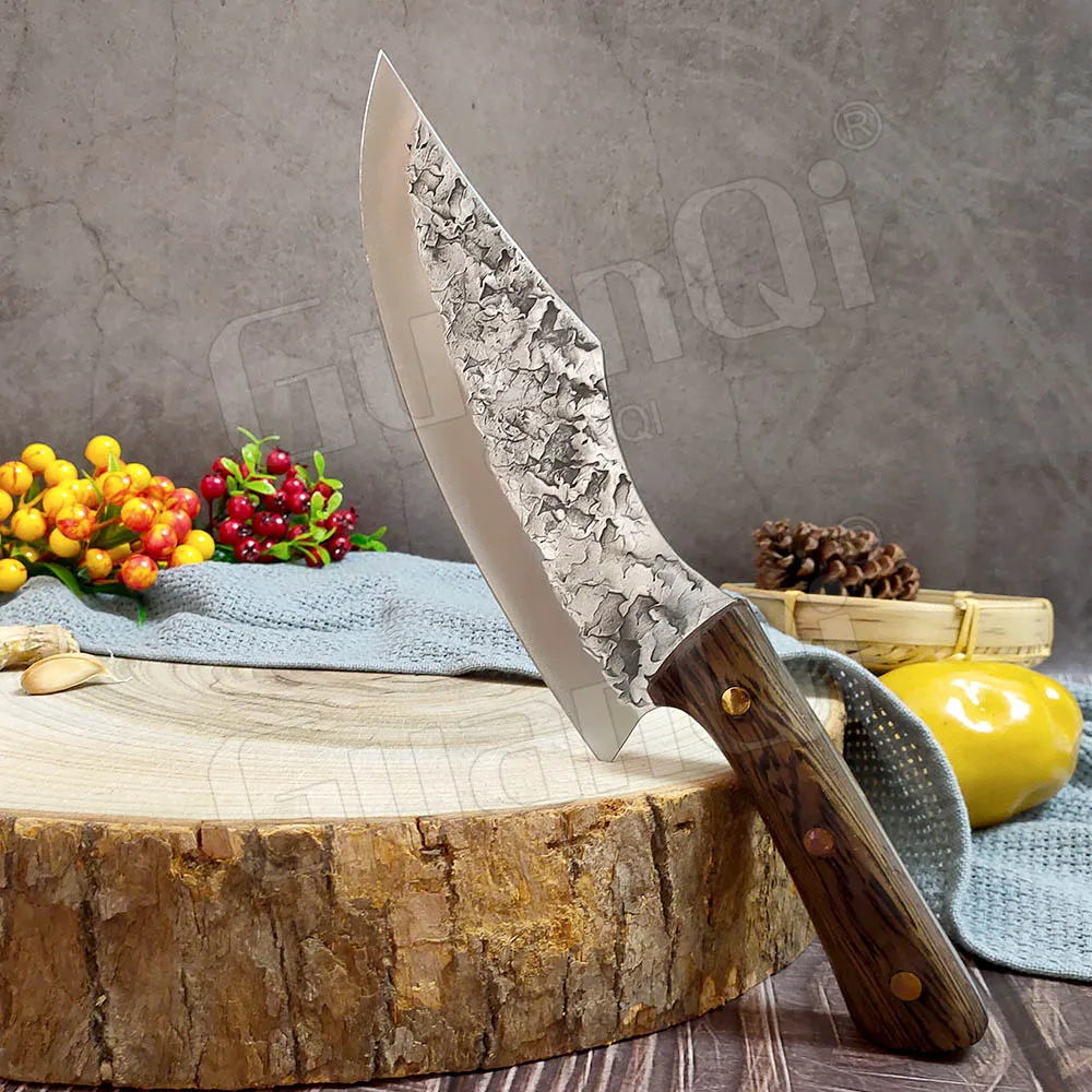 Stainless Steel Handmade Forged Kitchen Knives Cutting Meat Vegetable Slicing Chef Knife Full Tang Cleaver Knife Cooking Tools