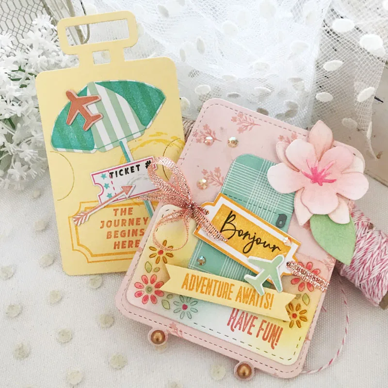 Birthday Die Tropical Leaves Cover Plates Blooms Suitcase Metal Cutting Dies For DIY Scrarpbooking Cards Crafts 2021 New
