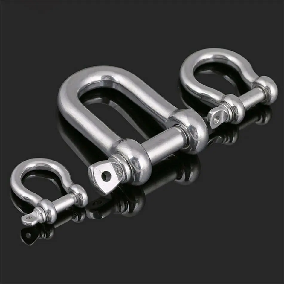 Anchor Shackle Screw Pin Rigging Screws 304 Stainless Steel For Outdoor Camping Marine Boat Survival Rope M4-M100