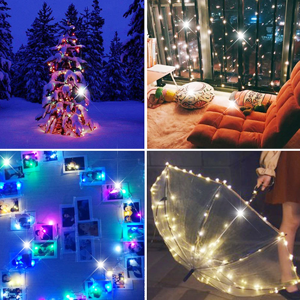 Guirlanda Cortina para Quarto de Ano Novo Luzes de Natal Decorações Cortinas Para Casa Festoon Led Light Decor Fairy Lights