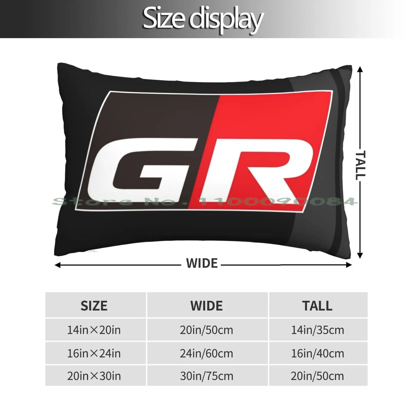 Gr Yaris Gazoo Racing A91 Racing Stripes Pillow Case 20x30 50*75 Sofa Bedroom Kitschvalentine Red Heart Romantic Holiday