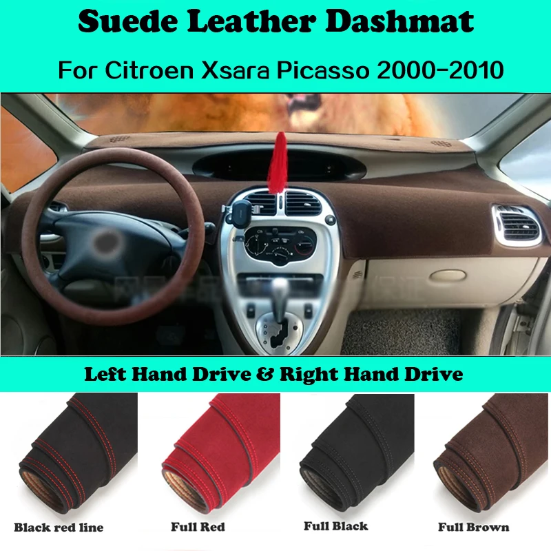Akcesoria samochodowe stylizacja zamszu Dashmat pokrywa deski rozdzielczej Dash maty dla Citroen Xsara Picasso 2000 2002 2004 2005 2008 2010