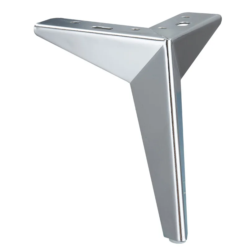 4Pcs Rhombic triangle metal furniture hardware Furniture Feet, Cupboard Height Bed Foot Sofa Feet 10/13/15/17CM with Screws image 4