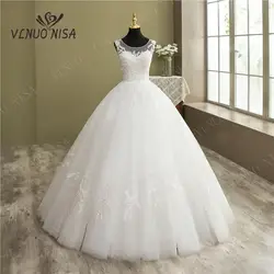 Vestido De novia con apliques De encaje y perlas, traje De novia De estilo Vintage, talla Grande, 2024