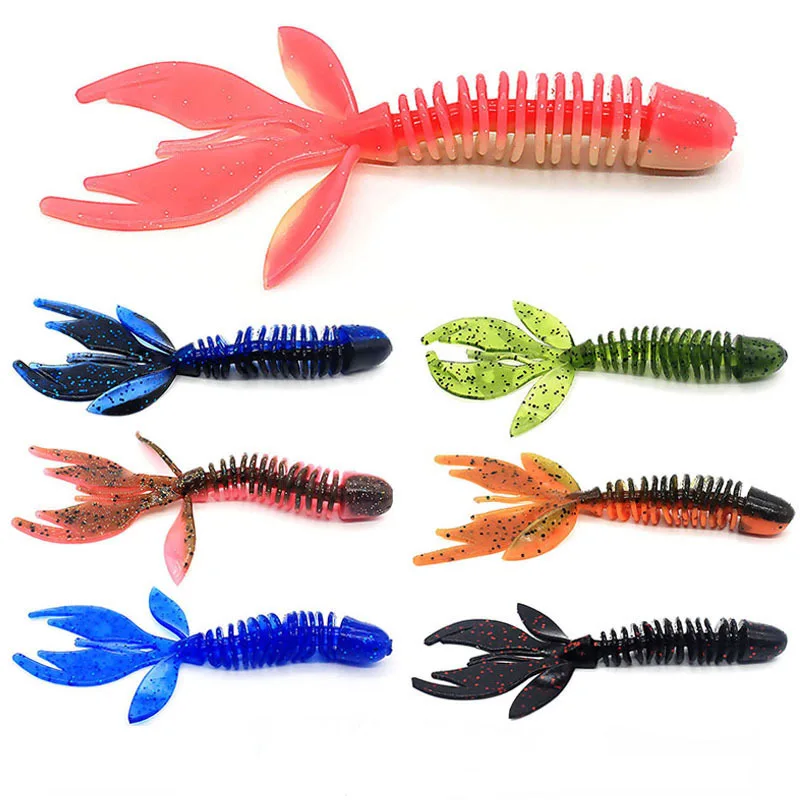 5pcs/2pcs Wobbler Silicone Worm Lobster Fishing Lure 3g/8cm 10g/12cm Shrimp Lizards Float Wobbler Jig Swivel Sea Fishing Bait