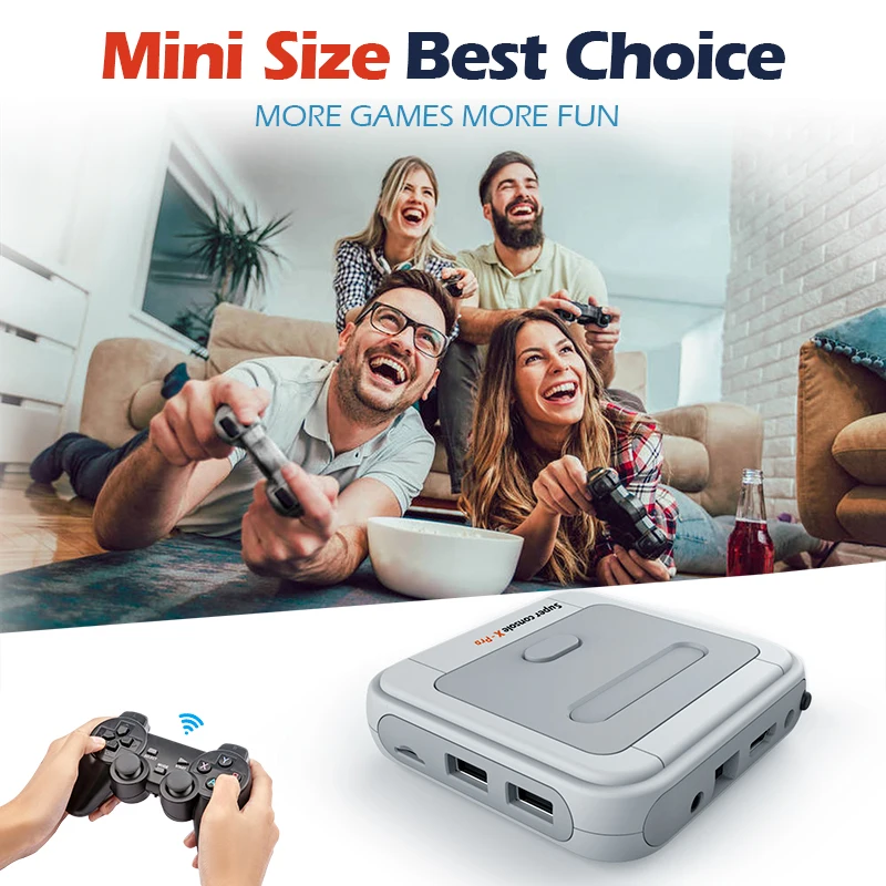 Retro Super Console X PRO TV Video Game Console For MAME/MD/ARCADE WiFi Support HD Out Built-in 50 Emulators with 60000+Games