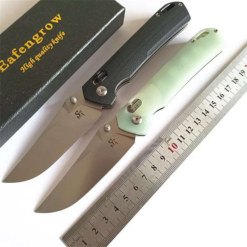 

Sitivien ST124 Real D2 Blade G10 Handle AXIS-SYSTEM Camping Hunting Kitchen Pocket Survival Outdoor EDC Folding Knife