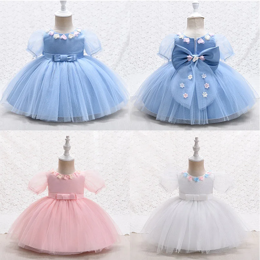 Princess Tulle A Line Flower Girl Dresses First Communion Dresses Birthday Christmas Gift Wedding Party Runway Show Pageant