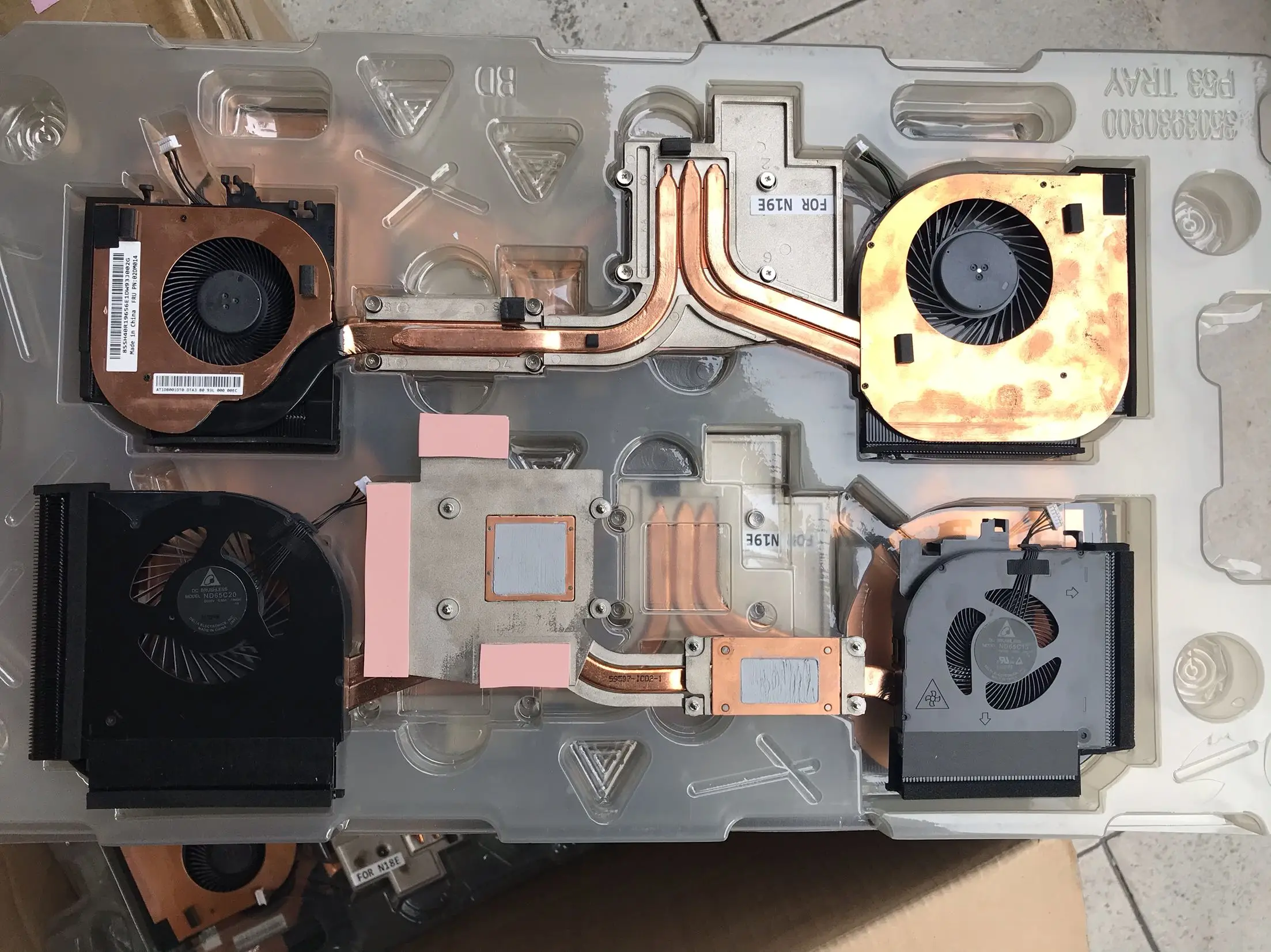Imagem -03 - Original Ventilador de Refrigeração para Lenovo Thinkpad P53 Cpu Dissipador de Calor Radiador Refrigerador N19e 02dm014 02dm015 Conjunto Novo e