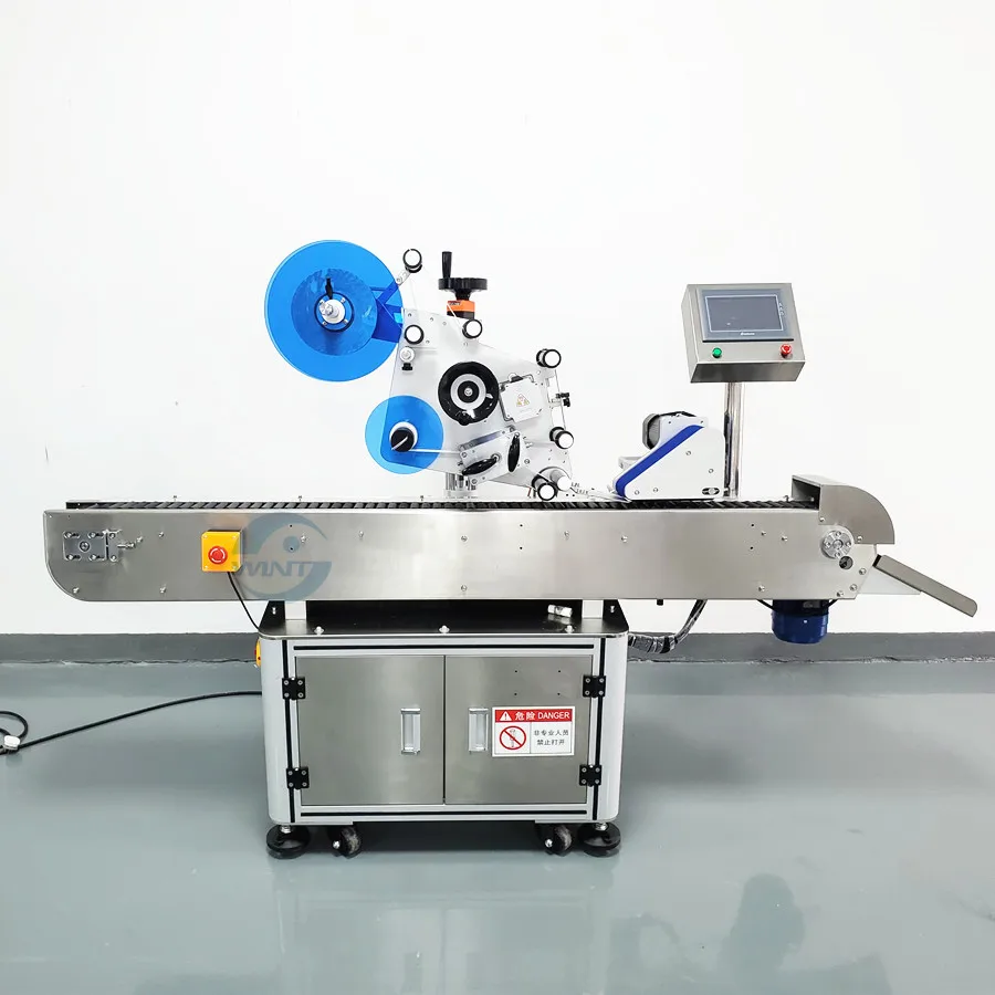 Mesin Pelabel Botol Bundar Horisontal Otomatis Mesin Pelabel Botol Bundar untuk Botol Kaca Plastik PET Baterai Oral