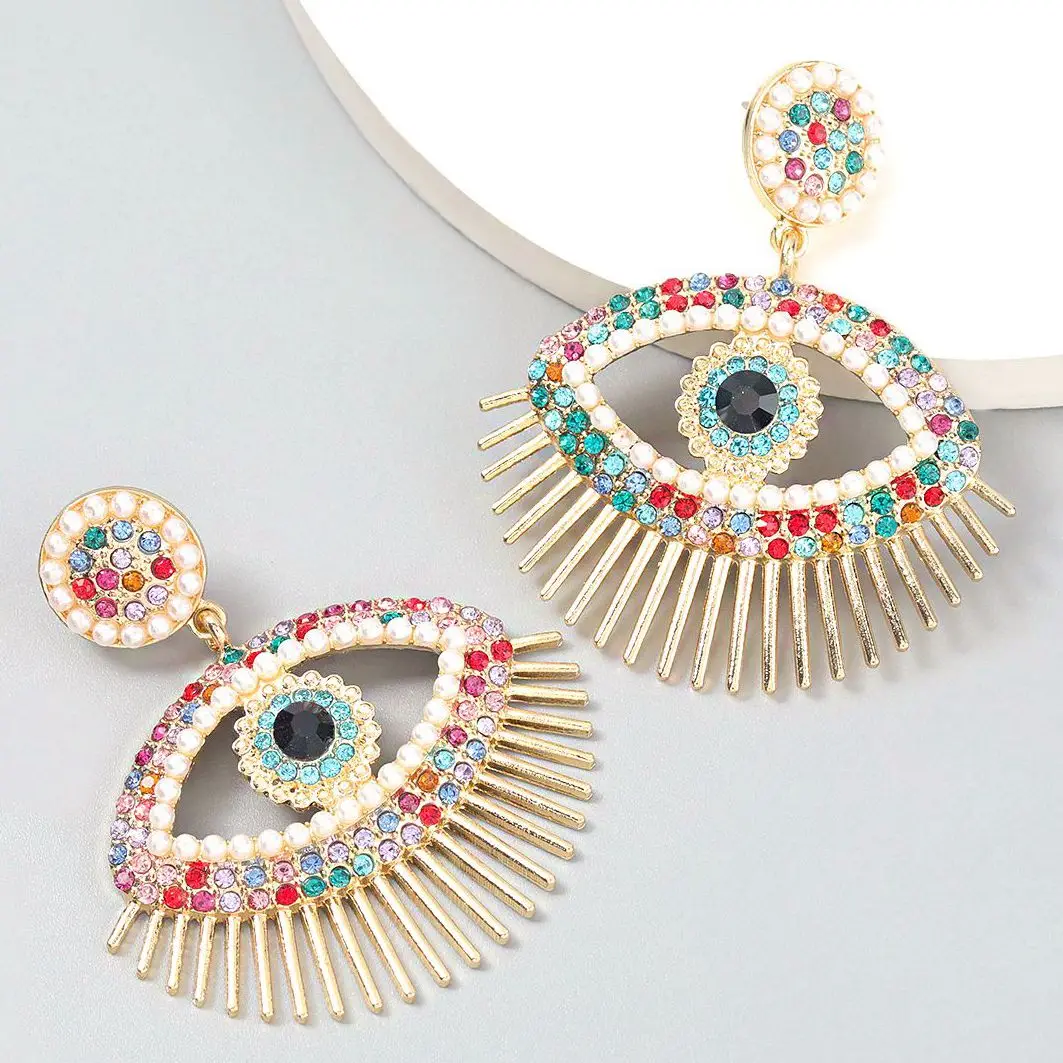 Herdream Exquisite Sexy Alloy Color Shiny Big Eye Earrings For Women Cute Dating Necessities Gifts Fashion Jewelry Accessories