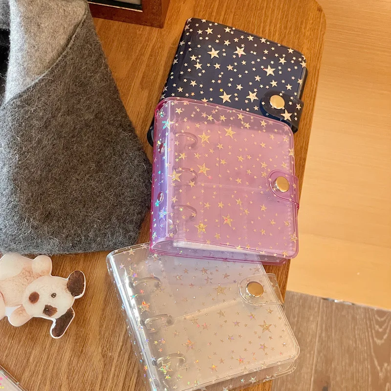 MINKYS Neue Ankunft Kawaii Bling Stern 1/2/3 zoll Kpop Photocards Sammeln Buch 3 Ringe Bindemittel Karten Organizer Buch Schreibwaren – Detail 5