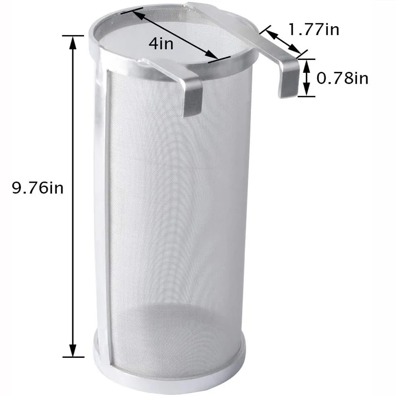 2PCS OD.30 x 30cm 300 Micron Mesh Stainless Steel Strainer Basket Home Beer Wine Brewing Homebrew Barware Bar Tools