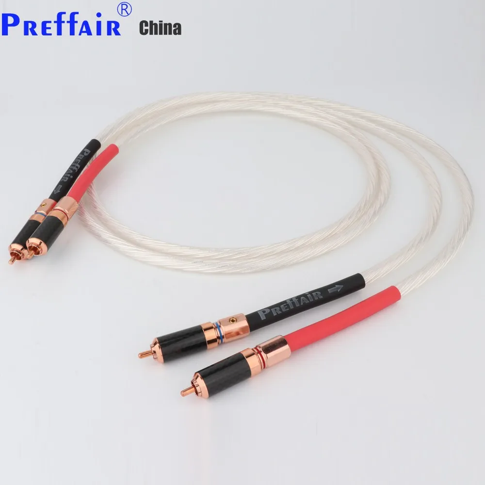 

Odin Silver Plated Phono RCA Interconnect Audio Cable With Preffair Rose Gold Plated RCA Plug HIFI Audiophile