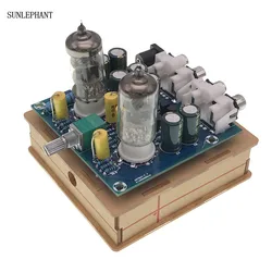 Tube 6J1 Preamp Board Module Preamplifier Kit DIY + Acrylic DIY Case Cover Shell for 6J1