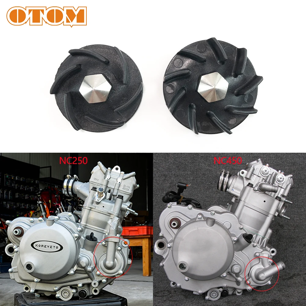 OTOM Motocross wirnik pompy do wody biegów 6/9 ostrza przykręcana pokrywa dla ZONGSHEN NC250 NC450 Off-motocykl szosoway części do silnika