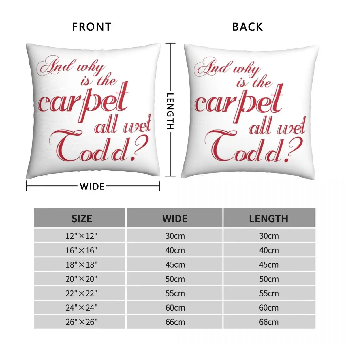 And Why Is The Carpet All Wet Todd Square Pillowcase Polyester Linen Velvet Zip Decor Pillow Case Car Cushion Cover