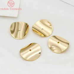 (124)10PCS 15MM 20MM 25MM 24K Gold Color Brass Bead Caps High Quality Diy Jewelry Findings Accessories