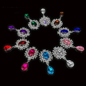 Nuevo 26 * 46 mm 10pcs CRISTAL CRISTALE Broche Accesorios Card de invitación de boda de bricolaje Caja de regalo de vidrio decoración creativa 8 mejores encantos de cristal de ventas para joyas - №7