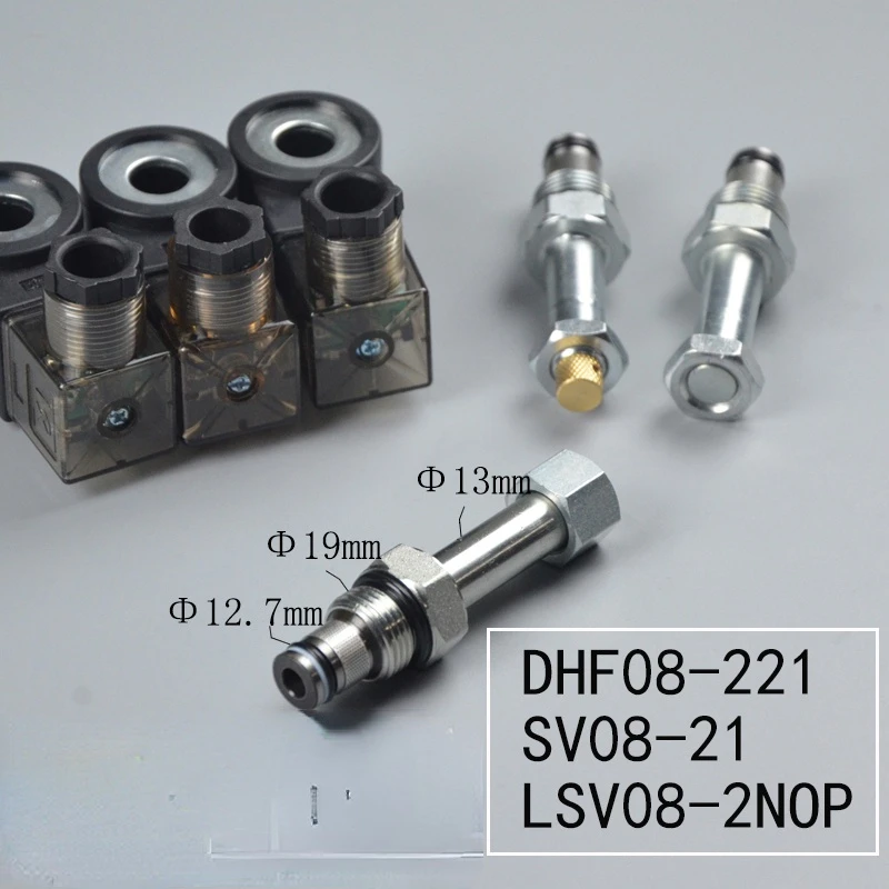 Two-position Two Normally Open DHF08-221 Hydraulic Threaded Cartridge Solenoid Directional Valve SV08-21 LSV08-NOP