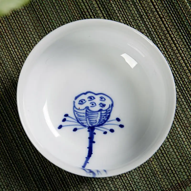 Jingdezhen The Blue and White Porcelain Cup  Hand-painted  Tea Cup Set Teacup Wholesale Tea Set with Modern