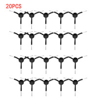 20PCS 3-Foot Black Side Brush Universal for Xiaomi Roborock and Mijia, 1/2/1S Gen rockrobo s5 s6 max pure maxv Mi Robot Kits