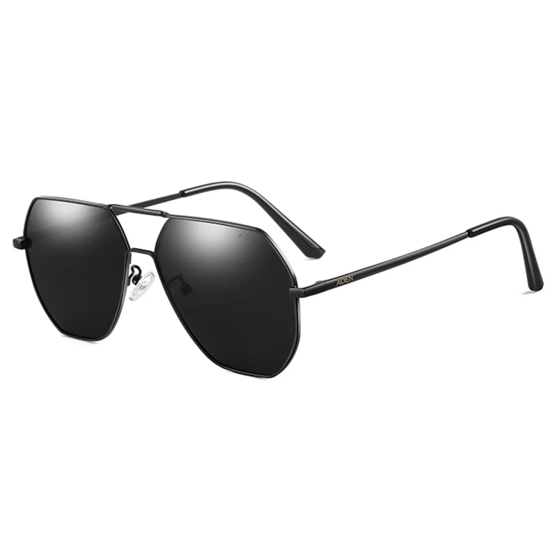Oversized Prescription Sunglasses men polarized myopia glasses hexagon metal frame luxury brand designer dioptric sun glasses