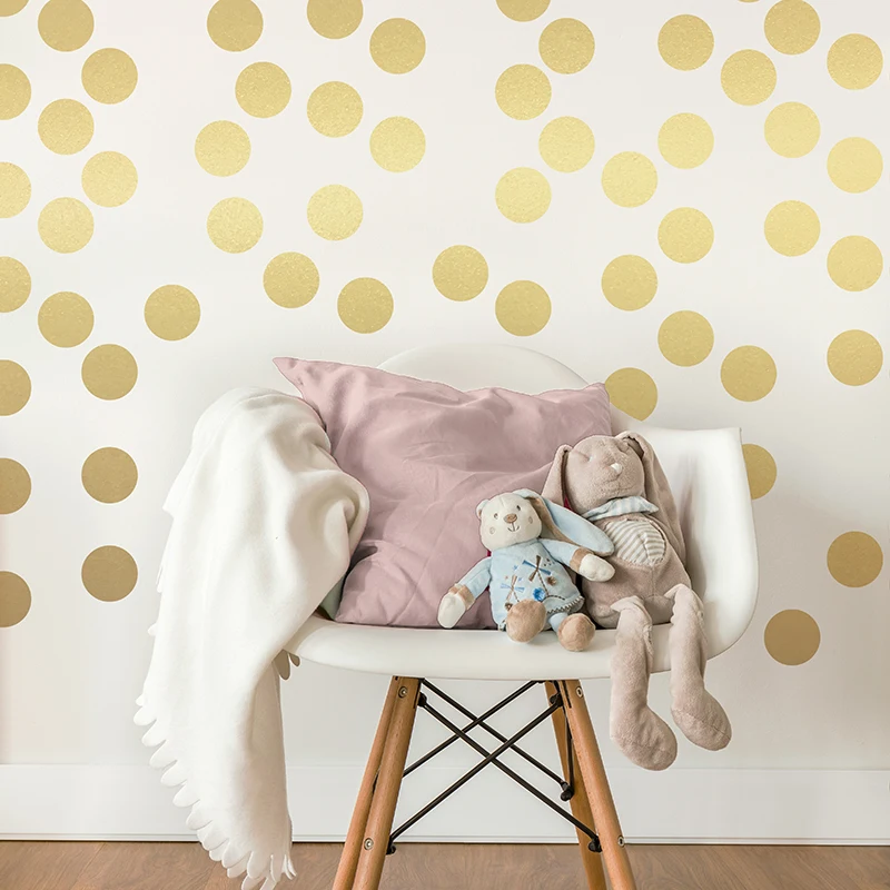 Cartoon Polka Circle Dots Wall Stickers For Kids Baby Rooms Tiny Polka Round Wallpaper Home Decor Peel and Stick Vinyl Wall Art