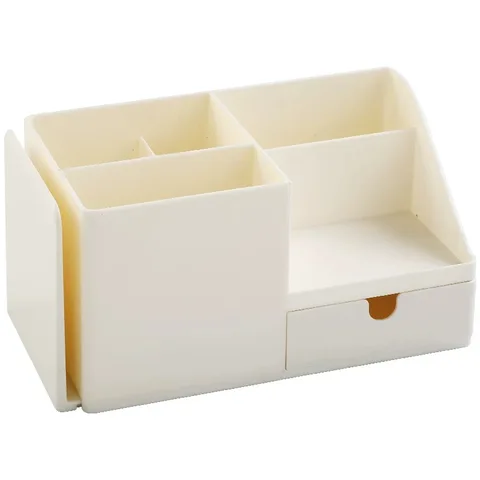 Настольный органайзер SHARKBANG серый-бежевый для офиса и дома — фото товара