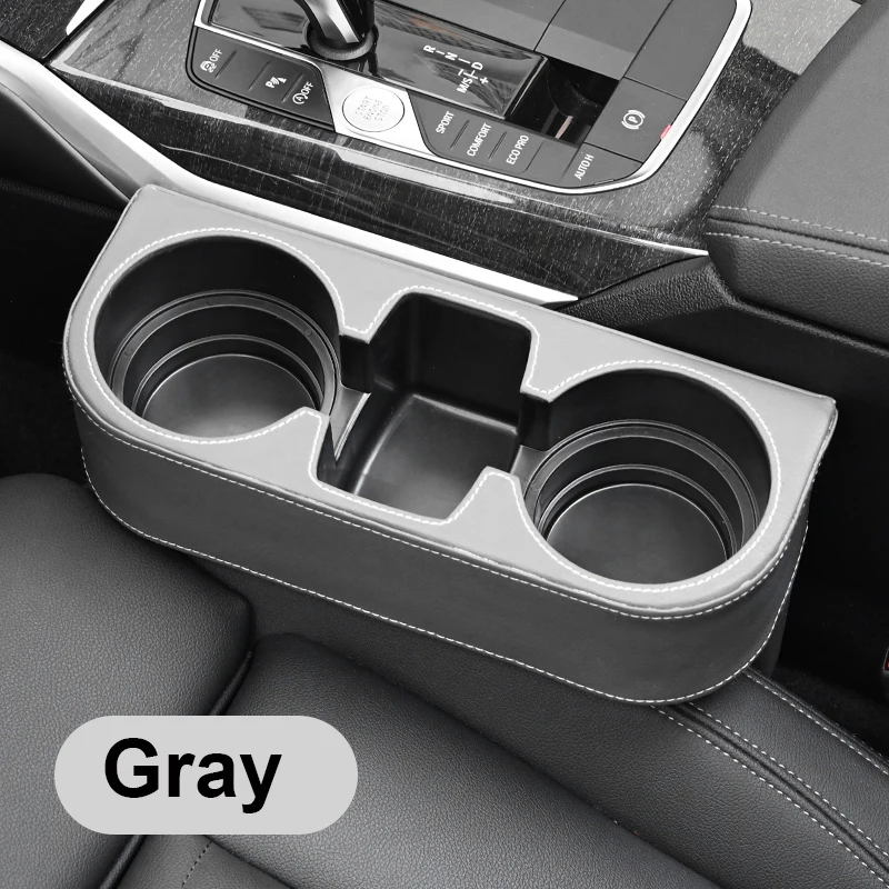 Car Cup Holder Organizer - Center Console Storage Box With Non-Slip Design