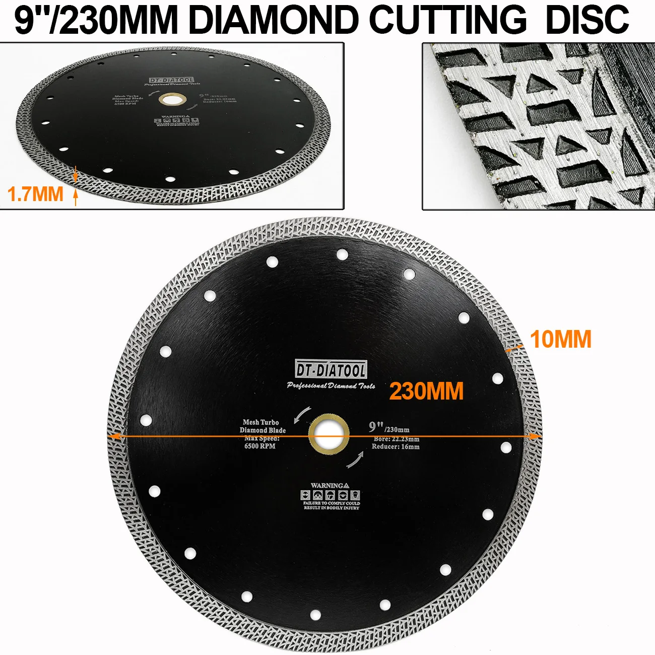 DT-DIATOOL 3pcs Dia 180mm/7