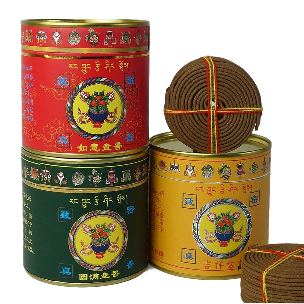 Handmade Tibetan Sandalwood Coil Incense - Natural Rare Wood Aroma for Home Meditation, Yoga, Relaxation - Long Lasting 4H Burn