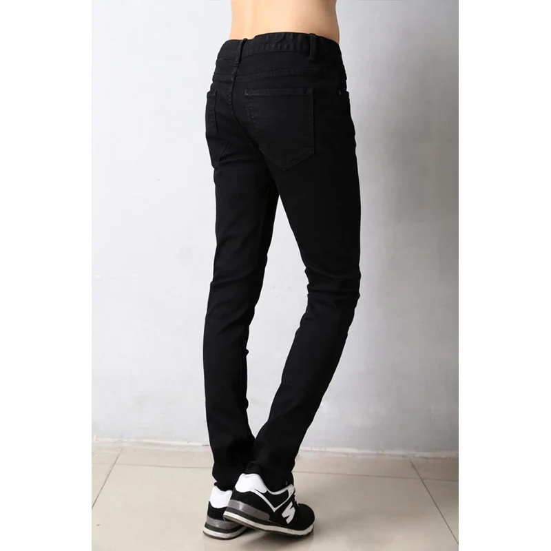 Large size Korean version of stretch black jeans tight-fitting cotton pencil pants feet pants winter boots pants