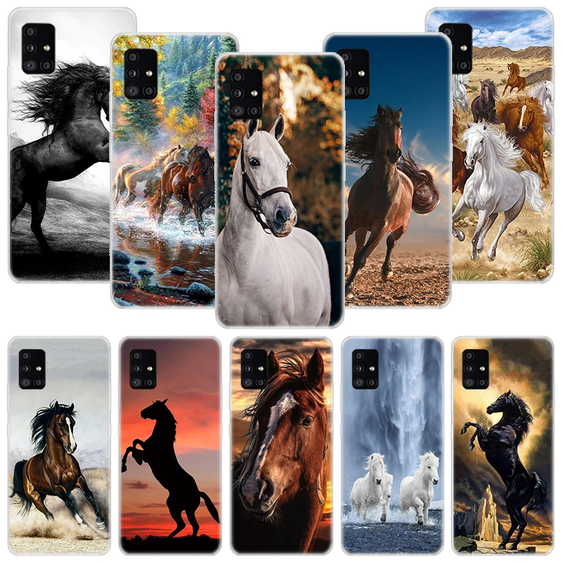 Horse Great Beauty Galloping Phone Case For Samsung Galaxy A51 A71 A41 A31 A21S A11 A01 A70 A50 A40 A30S A20E A20S A10S A6 A7 A8