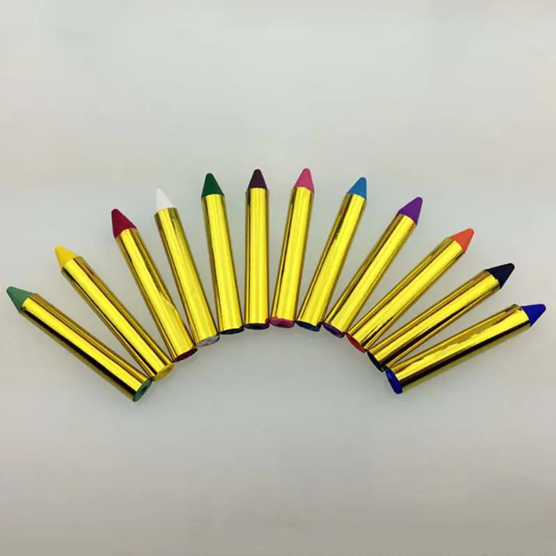 Crayones de cara pintados para niños, accesorio de pintura para cara y cuerpo, maquillaje para fiesta de disfraces de Halloween, Cosplay, 16 colores