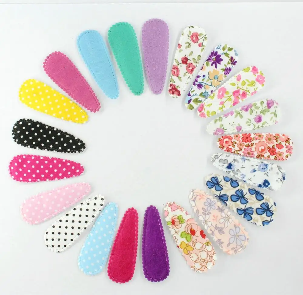 70pcs Pack Fabric Snap Clip Coloful Floral Hair Clips,Hair Accessoies,Fabric covered Hairpins for Girls