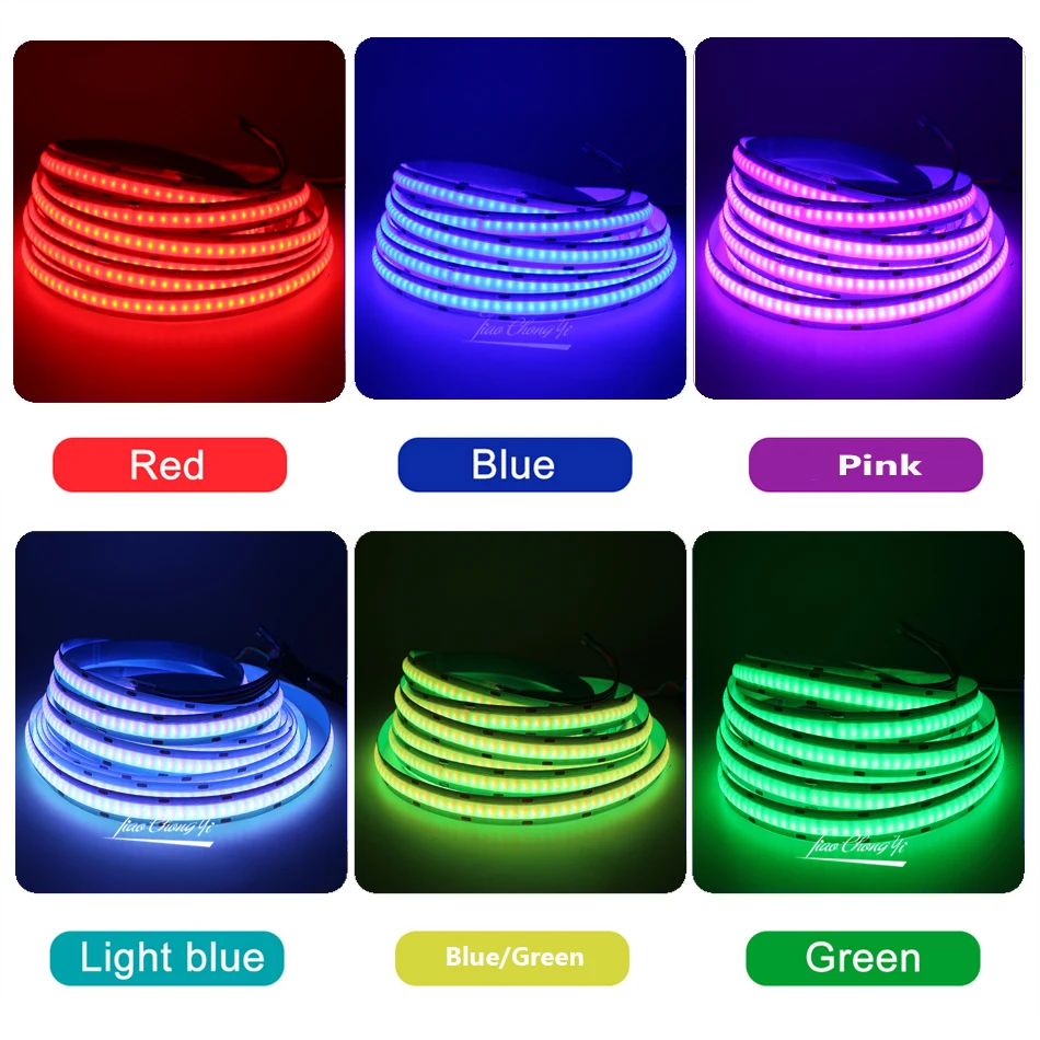 Rgb高密度の柔軟な植木鉢,DC12V 756leds/m,室内装飾照明,1m-5m