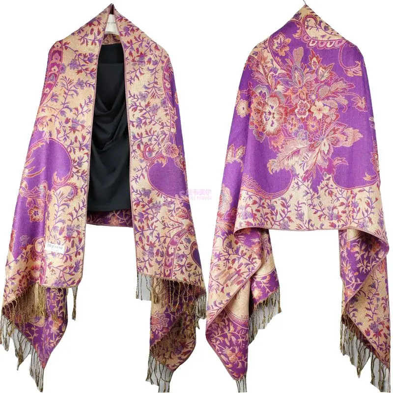 180*70cmLady Echarpes Foulards Femme Scarf Women Cachecol Double Side Large Long Tassel Pashmina Scarf Wrap Shawl Mujer Bufanda