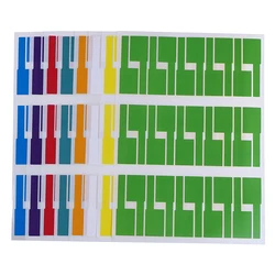 300Pcs Useful Colorful Self-adhesive Cable Labels Waterproof Identification Tags Stickers Marker Tool Fiber Wire Organizers