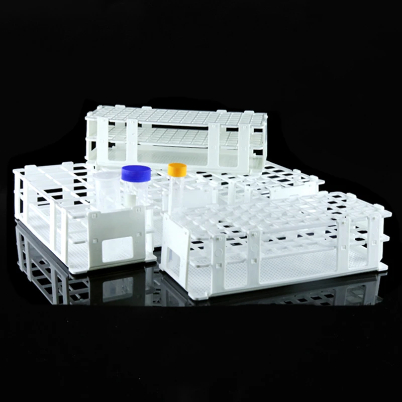 プラスチック試験管ラック,13mm,16mm,20mm,25mm,30mmチューブ用,白い遠沈管ラック,取り外し可能,21穴,24 40 60 90穴