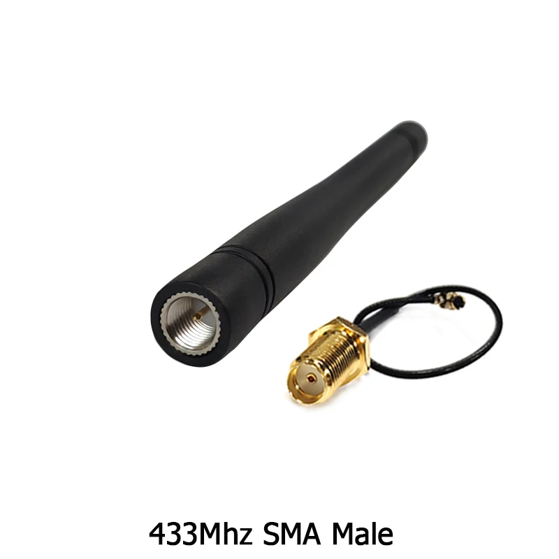 1-2pcs 433mhz antena 3dbi sma antena lora macho iot módulo lorawan antena ipex 1 sma fêmea trança cabo de extensão