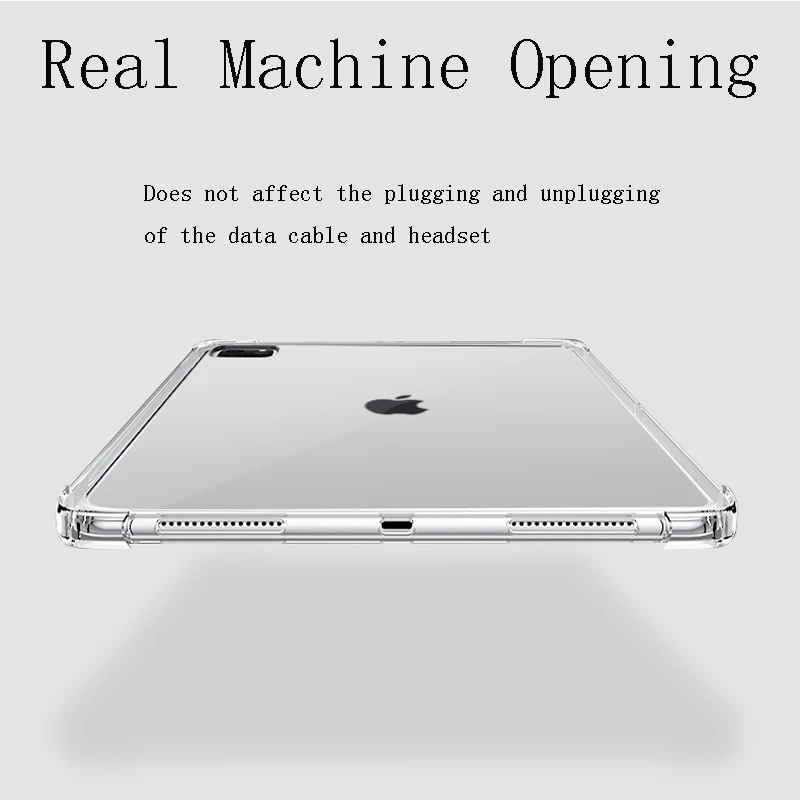 Shockproof silicone case for iPad Mini Air Pro 1 2 3 4 5 6 7 7.9 9.7 10.2 10.5 11 flexible bumper clear transparent back cover