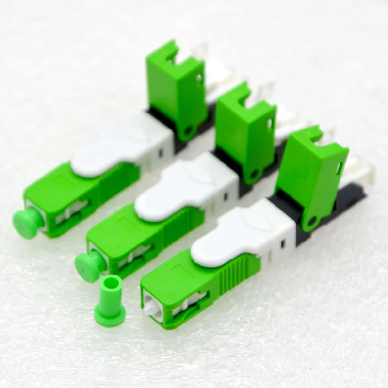 Free Shipping10,100PCS FTTH Fiber Optic Quick Connector ESC250D SC UPC/APC SingleMode Optic Fast Connector Insertion Loss ≤0.3dB