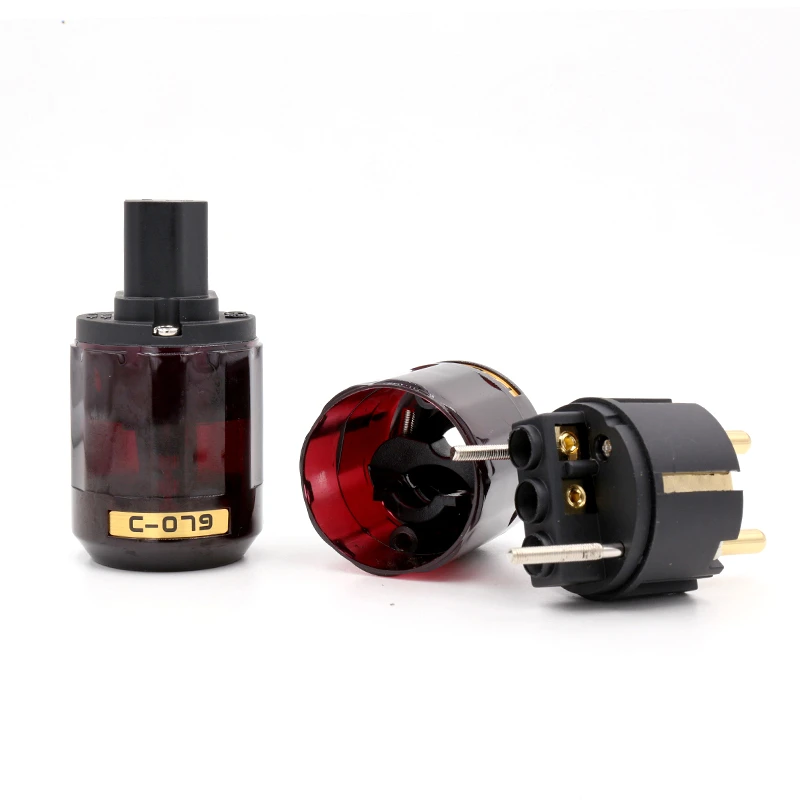 HiFi Audiophile DIY كابل الصوت الطاقة الاتحاد الأوروبي التوصيل IEC موصل محول