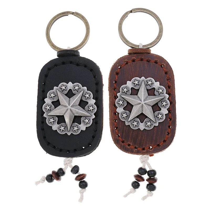 Fashion Vintage Leather Keychain Holder Keyring Car Keyrings Women Men Bag Pendant Accessories Jewelry llaberos para las llaves